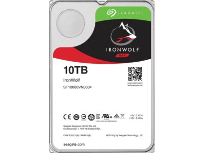 Seagate IronWolf 10TB NAS Hard Drive 7200 RPM 256MB Cache SATA 6.0Gb/s CMR 3.5" Internal HDD for RAID Network Attached Storage ST10000VN0008