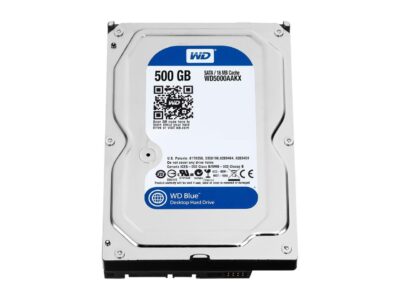 WD Blue 500GB Desktop Hard Disk Drive - 7200 RPM SATA 6 Gb/s 16MB Cache 3.5 Inch - WD5000AAKX