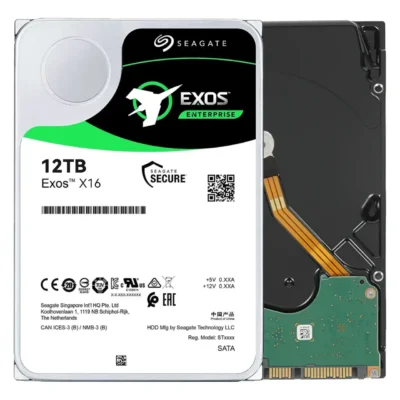 Seagate Exos X16 ST12000NM002G 12TB 7200 RPM 256MB Cache SAS 12Gb/s 3.5" Hard Drives, 512E/4KN