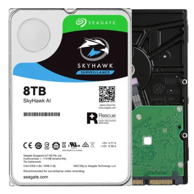 Seagate SkyHawk AI ST8000VE001 8TB 7200 RPM 256MB Cache SATA 6.0Gb/s 3.5" Internal Hard Drive Bare Drive