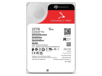 Seagate IronWolf Pro 22TB Enterprise NAS Internal HDD ?C CMR 3.5in SATA 6Gb/s 7200 RPM (ST22000NT001)