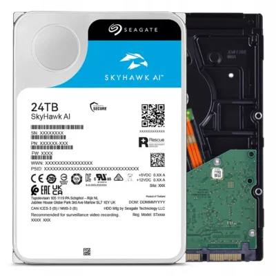 Seagate SkyHawk AI ST24000VE002 24TB 7200 RPM 512MB Cache SATA 6.0Gb/s 3.5" Internal Hard Drive