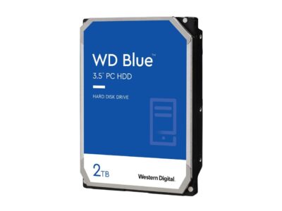 WD Blue 2TB Desktop Hard Disk Drive - 5400 RPM SATA 6Gb/s 256MB Cache 3.5 Inch - WD20EZAZ