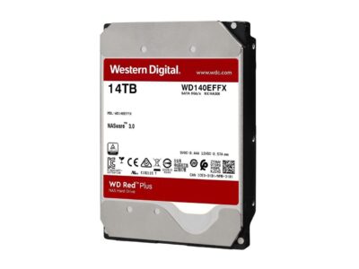 WD Red Plus 14TB NAS Hard Disk Drive - 5400 RPM Class SATA 6Gb/s, CMR, 512MB Cache, 3.5 Inch - WD140EFFX