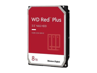 WD Red Plus 8TB CMR NAS Hard Drive HDD - 5640 RPM, SATA 6 Gb/s, 128MB Cache, 3.5" - WD80EFZZ