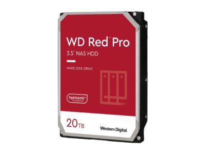 Western Digital 20TB WD Red Pro NAS Internal Hard Drive HDD - 7200 RPM, SATA 6 Gb/s, CMR, 512 MB Cache, 3.5" - WD201KFGX