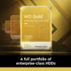 Western Digital 22TB WD Gold Enterprise Class SATA Internal Hard Drive HDD - 7200 RPM, SATA 6 Gb/s, 512 MB Cache, 3.5" - WD221KRYZ