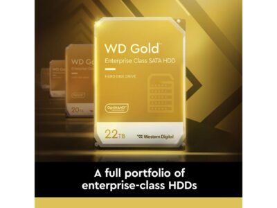 Western Digital 22TB WD Gold Enterprise Class SATA Internal Hard Drive HDD - 7200 RPM, SATA 6 Gb/s, 512 MB Cache, 3.5" - WD221KRYZ