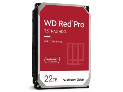 Western Digital 22TB WD Red Pro NAS Internal Hard Drive HDD - 7200 RPM, SATA 6 Gb/s, CMR, 512 MB Cache, 3.5" - WD221KFGX