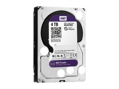 WD Purple 4TB Surveillance Hard Disk Drive - 5400 RPM Class SATA 6Gb/s 64MB Cache 3.5 Inch WD40PURX