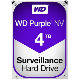 WD Purple NV 4TB Surveillance Hard Disk Drive - 5400 RPM Class SATA 6Gb/s 64MB Cache 3.5 Inch - WD4NPURX