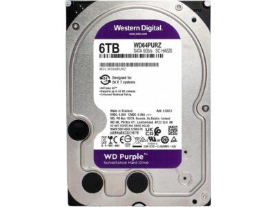 WD Purple 6TB 3.5" SATA Internal Hard Disk Drive WD64PURZ