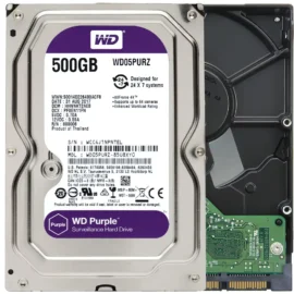 WD Purple 500GB Surveillance Hard Disk Drive - 5400 RPM Class SATA 6Gb/s 64MB Cache 3.5 Inch WD05PURZ