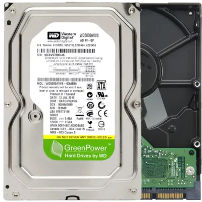 Western Digital AV-GP WD5000AVVS 500GB 5400 RPM 8MB Cache SATA 3.0Gb/s 3.5" Internal Hard Drive Bare Drive