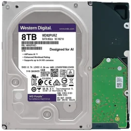 WD - WD84PURU - HDD 8TB SATA 5.4k Purple™ Surveillance 3.5", 6Gb/s 128MB