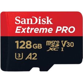 SanDisk 128GB Extreme PRO® microSD™ UHS-I Card with Adapter C10, U3, V30, A2, 200MB/s Read 90MB/s Write SDSQXCD-128G-GN6MA