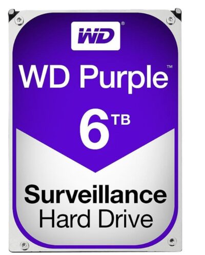 WD Purple 6TB WD60PURX Surveillance Hard Disk Drive - 5400 RPM Class SATA 6Gb/s 64MB Cache 3.5 Inch