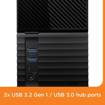 Western Digital 6TB My Book Desktop External Hard Drive, USB 3.0, External HDD with Password Protection and Auto Backup Software - WDBBGB0060HBK-NESN