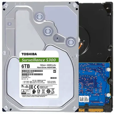 Toshiba 6TB S300 Surveillance 3.5" SATA Internal Hard Drive. 24/7 Operation, Supports 64 cameras,256MB Cache, 180TB/Year workload,SMR (HDWT860UZSVA)