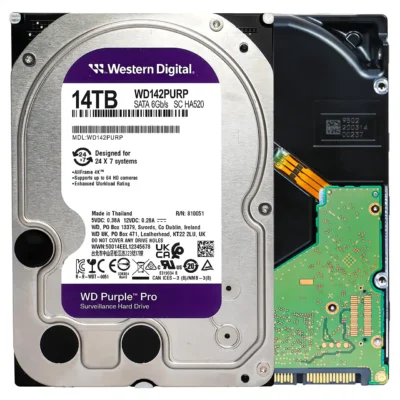 WD Purple Pro WD142PURP 14TB 7200 RPM 512MB Cache SATA 3.5" Internal Hard Drive Bare Drive