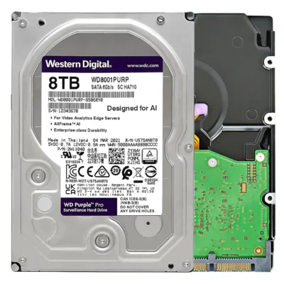 WD Purple Pro WD8001PURP 8TB 7200 RPM 256MB Cache SATA 6.0Gb/s 3.5" Hard Drives Bare Drive