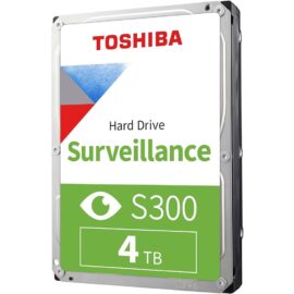 Toshiba 4TB S300 Surveillance HDD - 3.5' SATA Internal Hard Drive Supports up to 64 HD cameras at a 180TB/Year workload (HDWT840UZSVA)