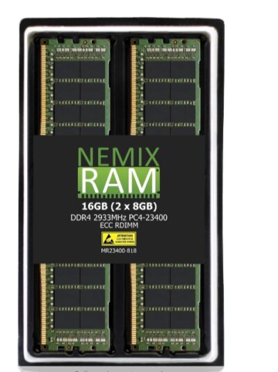 NEMIX RAM 16GB DDR4-2933 PC4-23400 ECC RDIMM Registered Server Memory Upgrade for Dell PowerEdge R640 Rack Server