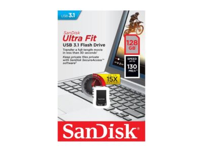 Sandisk 128GB Ultra Fit USB 3.1 Flash Drive, Speed Up to 130MB/s (SDCZ430-128G-G46)