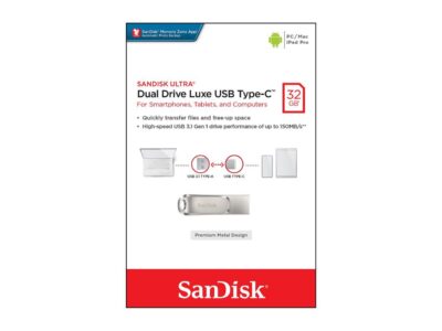 SanDisk 32GB Ultra Dual Drive Luxe USB Type-C Flash Drive (SDDDC4-032G-G46)