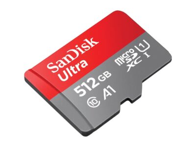 SanDisk 512GB Ultra microSDXC A1 UHS-I/U1 Class 10 Memory Card with Adapter, Speed Up to 120MB/s (SDSQUA4-512G-GN6MA)