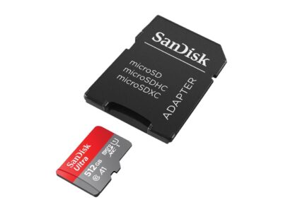 SanDisk 512GB Ultra microSDXC A1 UHS-I/U1 Class 10 Memory Card with Adapter, Speed Up to 120MB/s (SDSQUA4-512G-GN6MA)