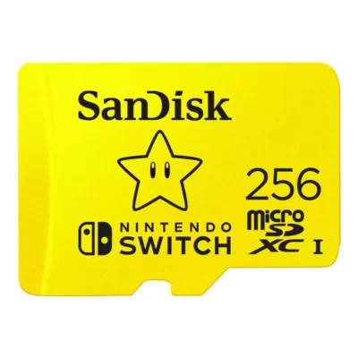 SanDisk and Nintendo Cobranded MicroSDXC SQXAO 256GB U3 C10 UHS-1 100mb/S R 90MB/s W Flash Card