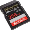 SanDisk 256GB Extreme Pro SDXC UHS-I/U3 V30 Class 10 Memory Card, Speed Up to 200MB/s (SDSDXXD-256G-GN4IN)