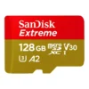 SanDisk 128GB Extreme microSDXC UHS-I/U3 A2 Micro SD Card with Adapter, Speed Up to 190MB/s (SDSQXAA-128G-GN6MA)