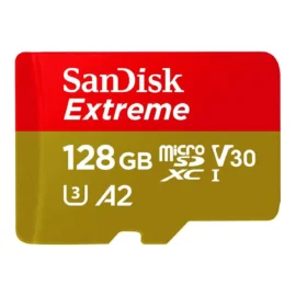 SanDisk 128GB Extreme microSDXC UHS-I/U3 A2 Micro SD Card with Adapter, Speed Up to 190MB/s (SDSQXAA-128G-GN6MA)