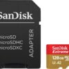 SanDisk 128GB Extreme microSDXC UHS-I/U3 A2 Micro SD Card with Adapter, Speed Up to 190MB/s (SDSQXAA-128G-GN6MA)