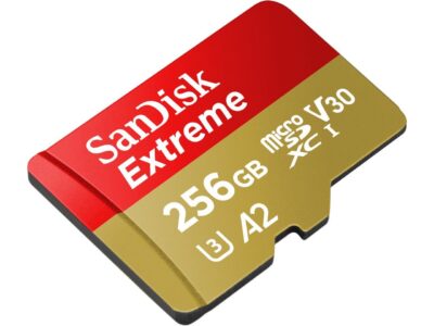 SanDisk 256GB Extreme microSDXC UHS-I/U3 A2 Micro SD Card with Adapter, Speed Up to 190MB/s (SDSQXAV-256G-GN6MA)