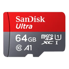 SanDisk 64GB Ultra microSDXC A1 UHS-I/U1 Class 10 Memory Card with Adapter, Speed Up to 140MB/s (SDSQUAB-064G-GN6MA)