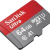 SanDisk 64GB Ultra microSDXC A1 UHS-I/U1 Class 10 Memory Card with Adapter, Speed Up to 140MB/s (SDSQUAB-064G-GN6MA)