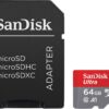 SanDisk 64GB Ultra microSDXC A1 UHS-I/U1 Class 10 Memory Card with Adapter, Speed Up to 140MB/s (SDSQUAB-064G-GN6MA)