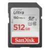 SanDisk 512GB Ultra SDXC UHS-I / Class 10 Memory Card, Speed Up to 150MB/s (SDSDUNC-512G-GN6IN)