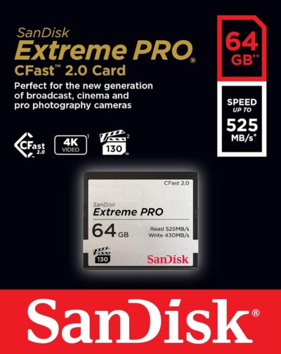 SanDisk 512GB Extreme PRO CFast 2.0 Memory Card - SDCFSP-512G-G46D