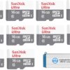 SanDisk Ultra SDSQUNS-016G-GN3MN 16GB (10 Pack) UHS-I Class 10 microSDHC Card Bundle with (1) Everything But Stromboli 3.0 SD/TF Micro Reader