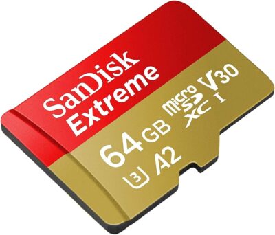 SanDisk 64GB Micro SDXC Extreme Memory Card (Two Pack) SDSQXAH-064G-GN6MN Works with GoPro Hero 7 Black, Silver, Hero7 White UHS-1 U3 A2 Bundle with (1) Everything But Stromboli Micro Card Reader