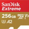 SanDisk 128GB Extreme microSD UHS I Card for 4K Video on Smartphones, Action Cams & Drones 190MB/s Read, 90MB/s Write SDSQXAA 128G GN6MN, Red/Gold