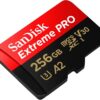 SanDisk 256GB Extreme PRO? microSD? UHS-I Card with Adapter C10, U3, V30, A2, 200MB/s Read 140MB/s Write SDSQXCD-256G-GN6MA