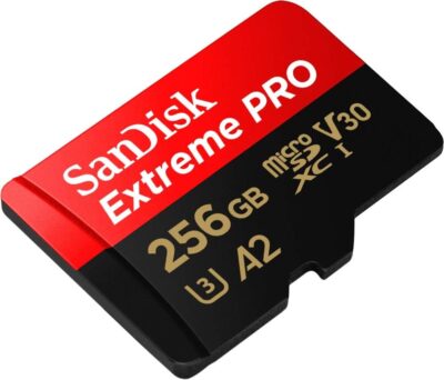 SanDisk 256GB Extreme PRO? microSD? UHS-I Card with Adapter C10, U3, V30, A2, 200MB/s Read 140MB/s Write SDSQXCD-256G-GN6MA