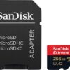 SanDisk 256GB Extreme PRO? microSD? UHS-I Card with Adapter C10, U3, V30, A2, 200MB/s Read 140MB/s Write SDSQXCD-256G-GN6MA