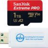 SanDisk Extreme Pro 1TB Micro SD Memory Card Works with Hero 12 Black GoPro Action Camera (SDSQXCD-1T00-GN6MA) Bundle with 1 Everything But Stromboli MicroSDXC & SD Card Reader