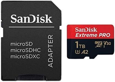 SanDisk Extreme Pro 1TB Micro SD Memory Card Works with Hero 12 Black GoPro Action Camera (SDSQXCD-1T00-GN6MA) Bundle with 1 Everything But Stromboli MicroSDXC & SD Card Reader